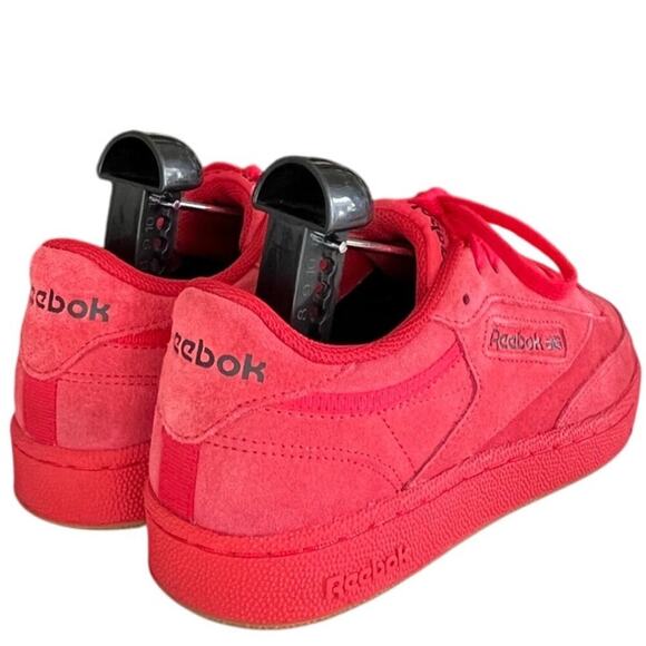 Mens Reebok Club C 85 FW6629 Suede Leather Running Athletic Sneaker Size 6 Red - Picture 4 of 6